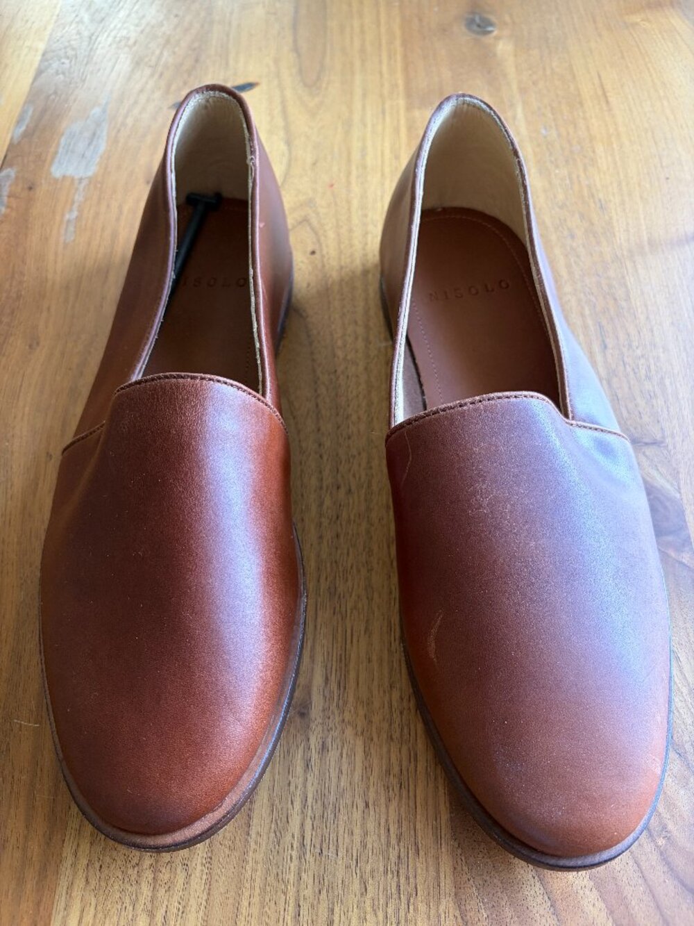 Nisolo Men’s Brown Leather Slip On Loafers Size 10.5